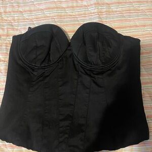 bebe Black Strapless Top